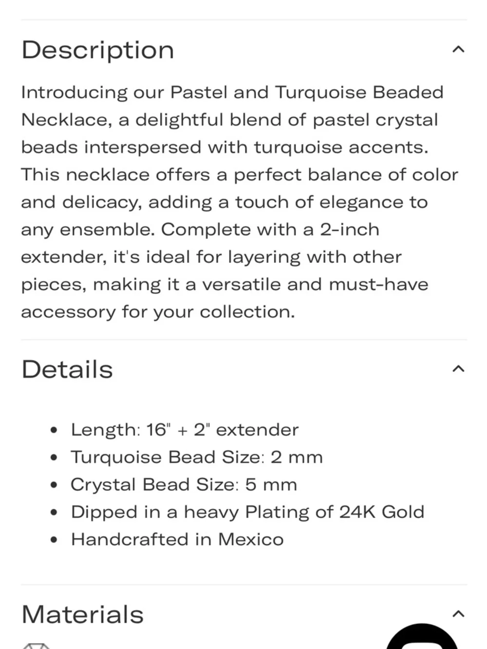 Mayamar Pastel, 24 karat gold and Real Turquoise Beaded Necklace NEW $108 MSRP - Picture 10 of 13